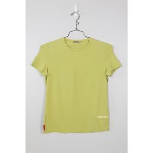 00's Prada Red Tag Lime Green Side Pocket T-Shirt